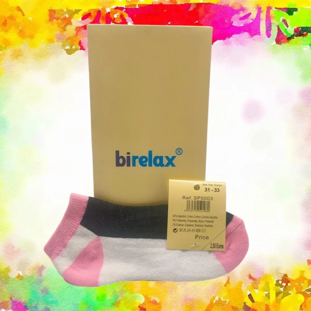 Caja calcetines LANAS LUZ COLOR BIRELAX SPORT 03 de algodón transpirable (5 pares en la caja) - Gran oferta
