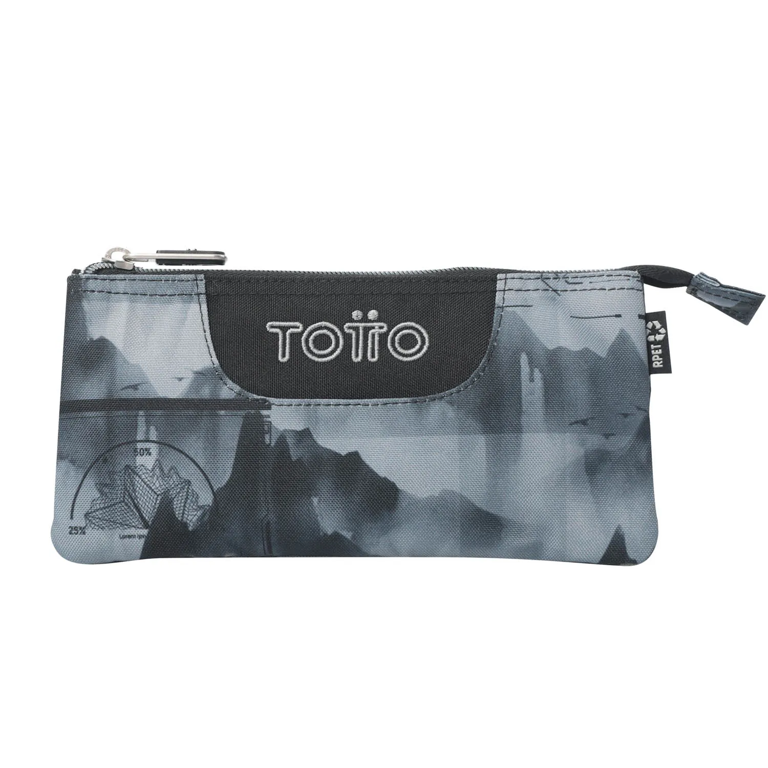 Totto Estuche escolar Tablero Material: Poliéster reciclado 22 x 11 x 3.5 cm