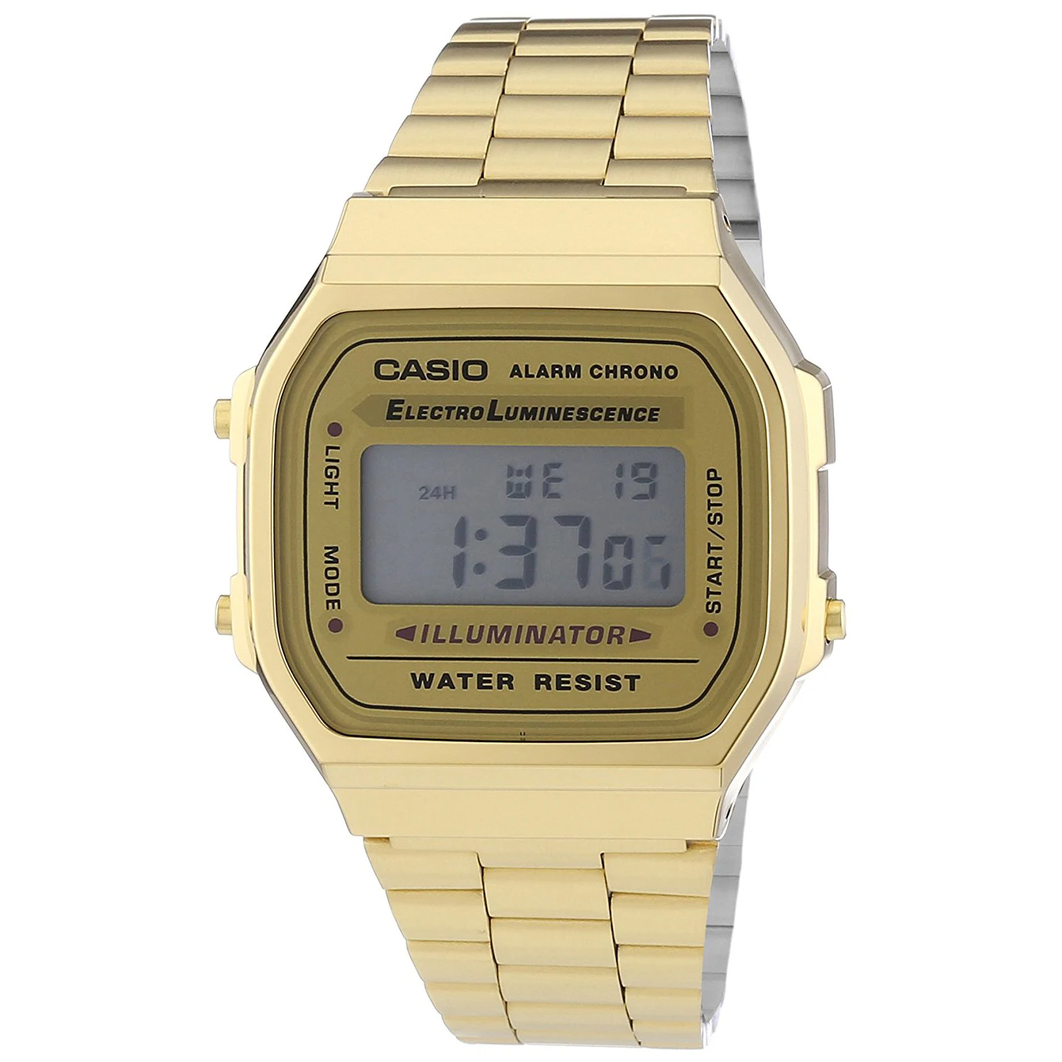 Casio a168wg-9ef collection unisex watch gold