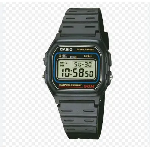 Casio W-59-1VQD Men's Digital Sports Watch, 50M Waterproof, Timer and Multi-functional Alarm