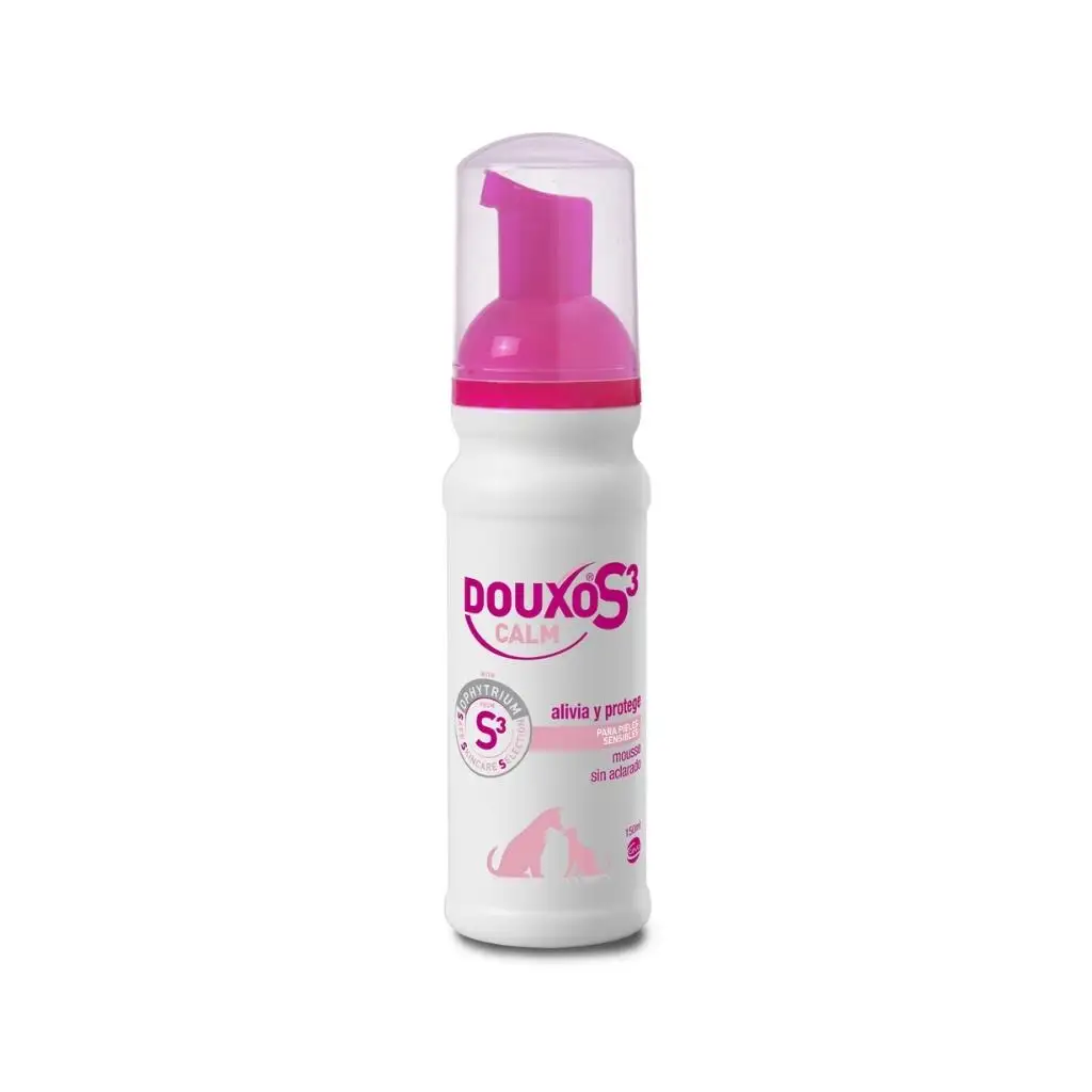 DOUXO S3 - Calm (150 ml) - Mousse sin Aclarado para Pieles sensibles de Perros y Gatos