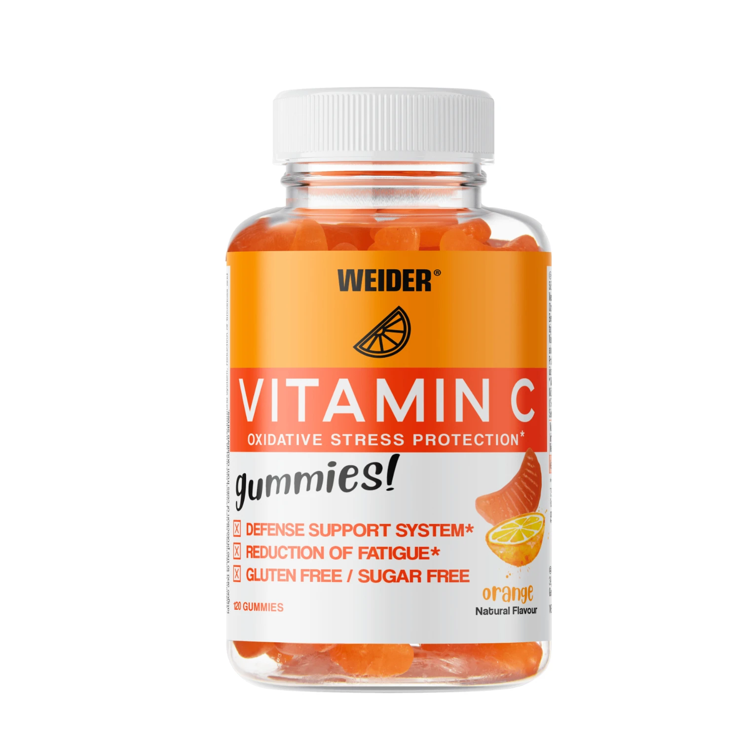 Weider Vitamin C Gummies - 84 gominolas Orange (Naranja) - Vitamina C para el Sistema Inmune y Reducción del Cansancio