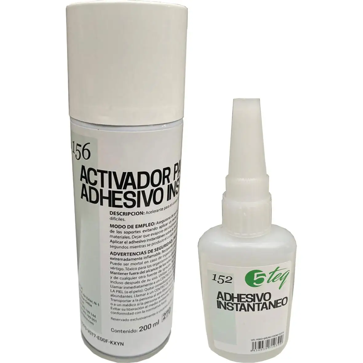 Adhesivo Instantáneo 5-TEQ de Alto Rendimiento para Materiales Porosos con Activador