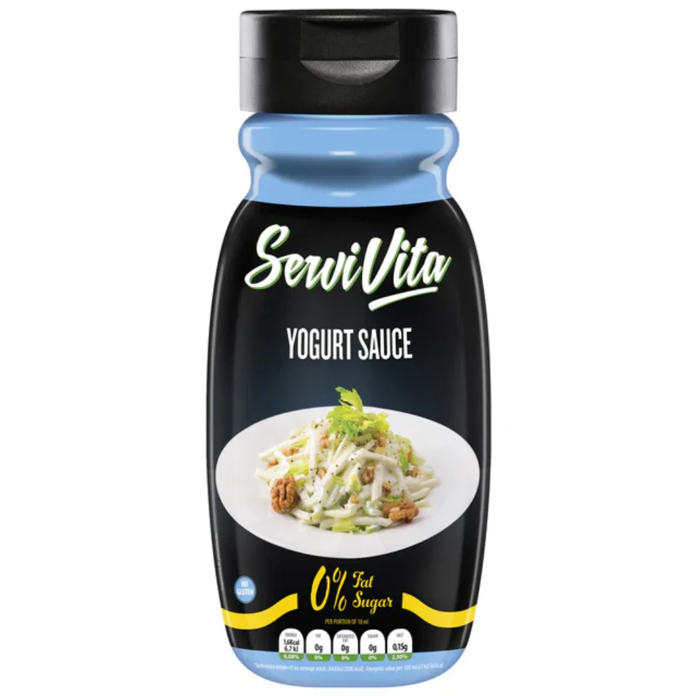 Salsa Zero Sabor Yogurt  Pack 2 unidades  320ml  0% Azúcares añadidos   Aderezo para ensaladas  16 kcal por cada 100 m  SERVIVITA