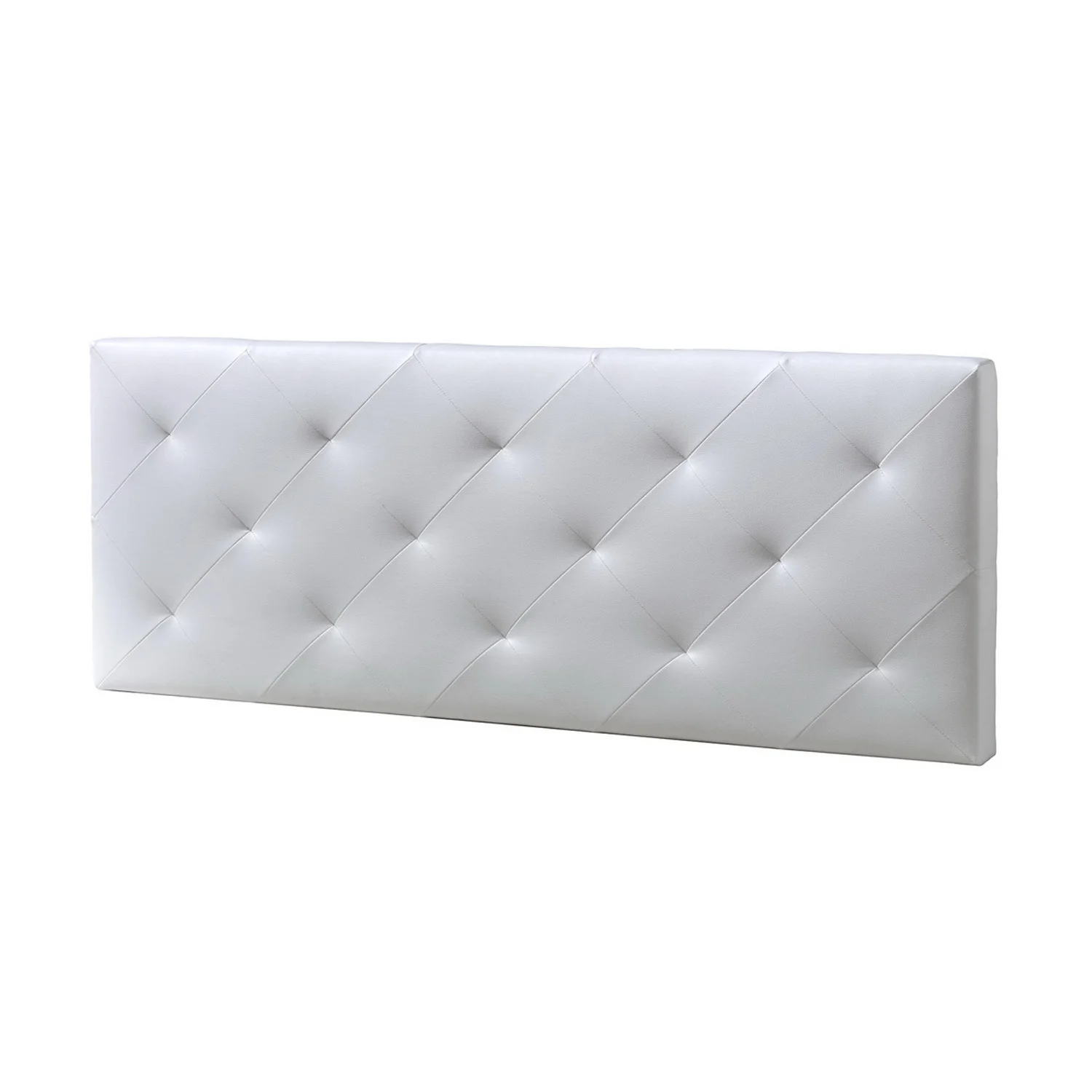 Cabecero VS Venta-Stock Rombo Blanco 150x60 Piel Sintética Acolchado