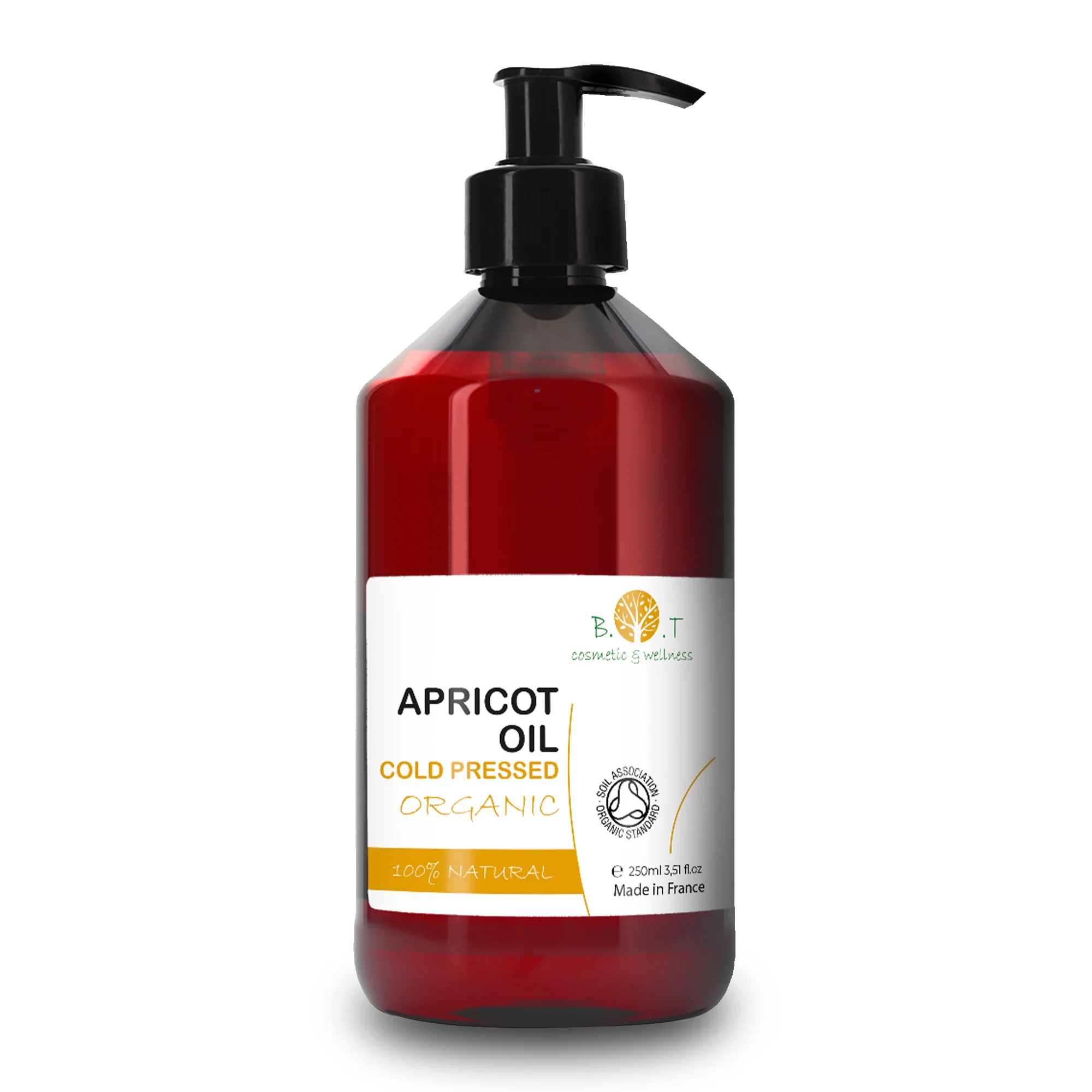 B.O.T Cosmetic & Wellness Aceite Albaricoque Ecológico Prensado Frío | Hidratante Facial/Corporal/Capilar | Rejuvenecedor | Contorno Ojos | Nutrición Capilar | Pieles Sensibles
