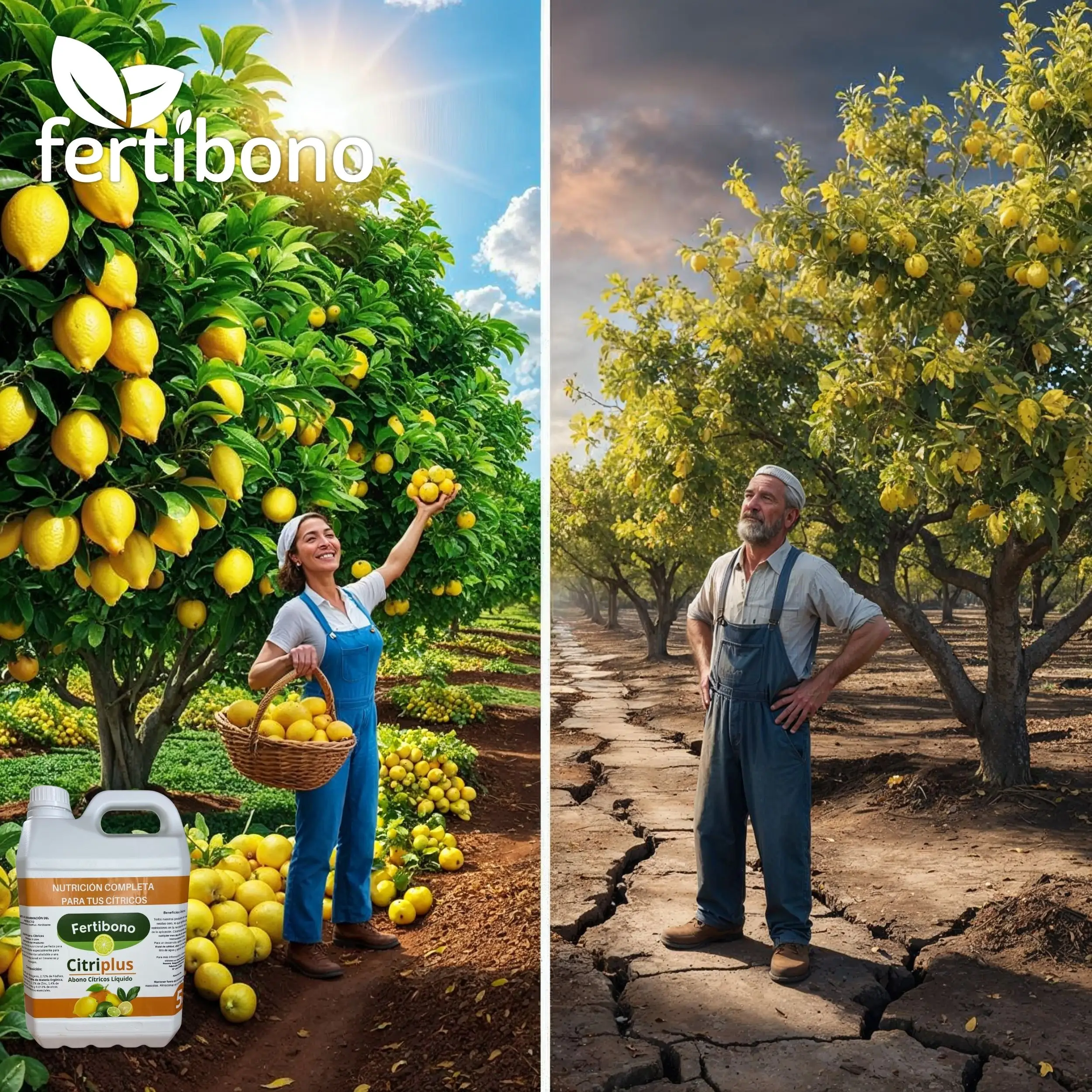 Fertibono citriplus: citrus fertilizer, (1l), rich in iron, zinc, calcium, manganese, magnesium, amino acids and npk - organic