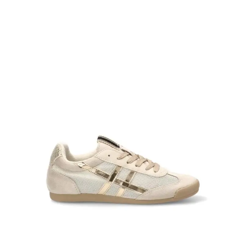Zapatillas Casual Corina - Mujer - Suela Plana - Modelo M6035 - Color Platino