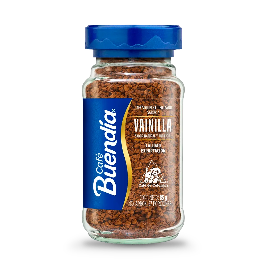 Café Buendia Sabor Vainilla 85 g - Soluble Iiofilizado de Calidad Superior - Qumir