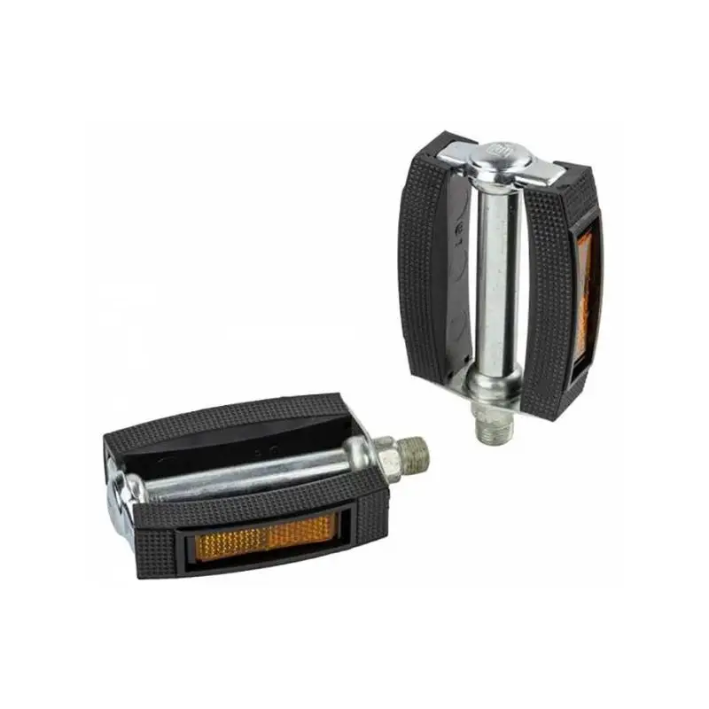 XLC PEDAL UNIVERSAL 9/16" GOMA NEGRO CON REFLECTORES  XLC   de ciclismo para bicicleta