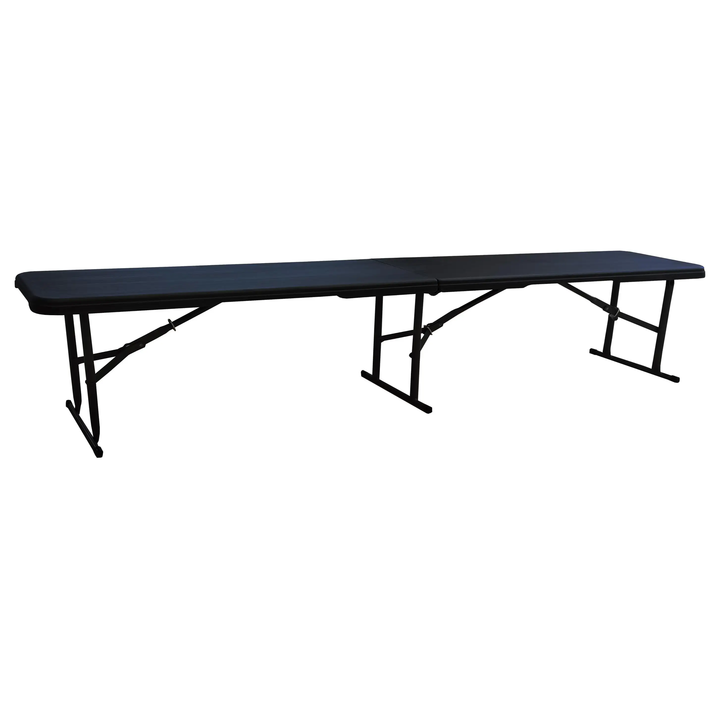 KG KITGARDEN - Banco Plegable Portátil Multifuncional, 183x28x43cm, Negro