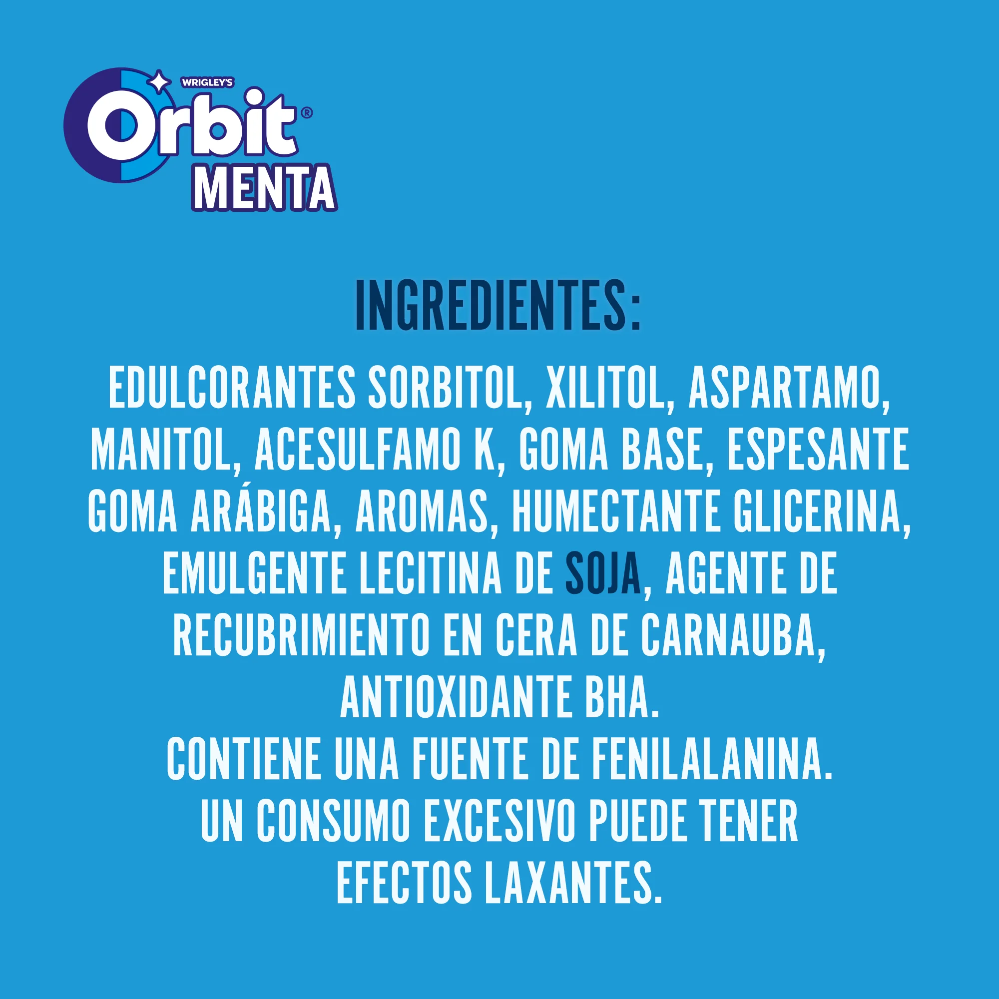 Orbit bottles peppermint sugar-free chewing gum, 6 x 46 units