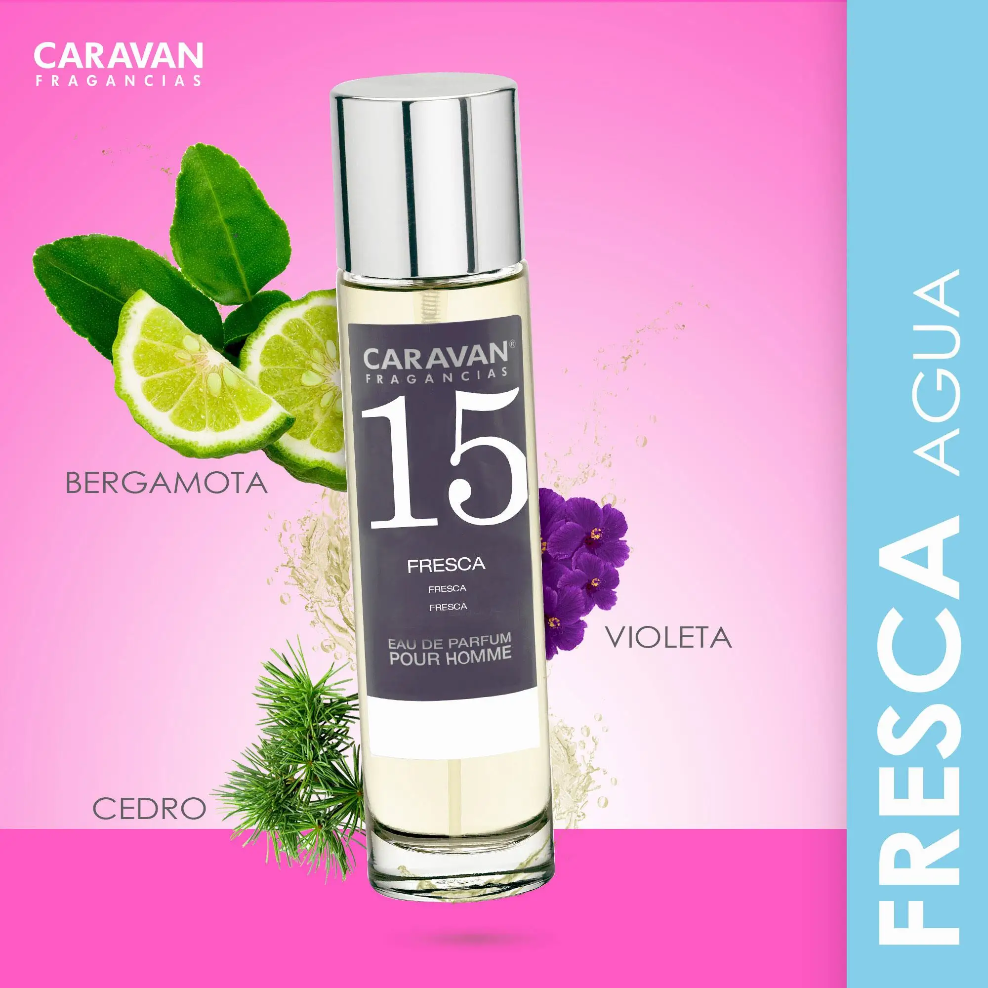 CARAVAN FRAGANCIES Perfume of Man No. 66 of 150 ml + Set of 10 Vials of Male Fragrances other than Caravan to uncross new aromas