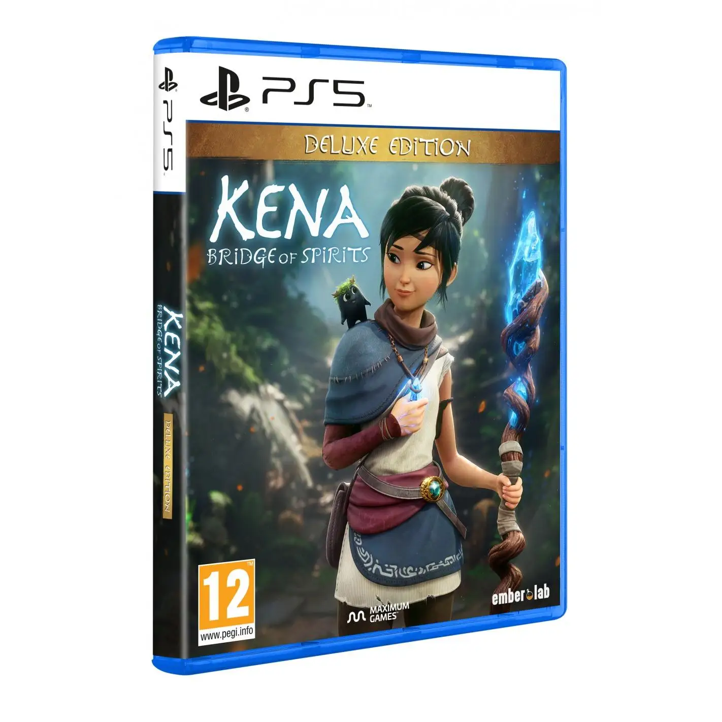 Kena: Bridge of Spirits Deluxe Edition - PS5 Game, Spanish Version, includes original soundtrack, exclusive Kena staff, Rot golden appearance, and physical sticker sheet for ages 12-15, perfect for video game enthusiasts. #1