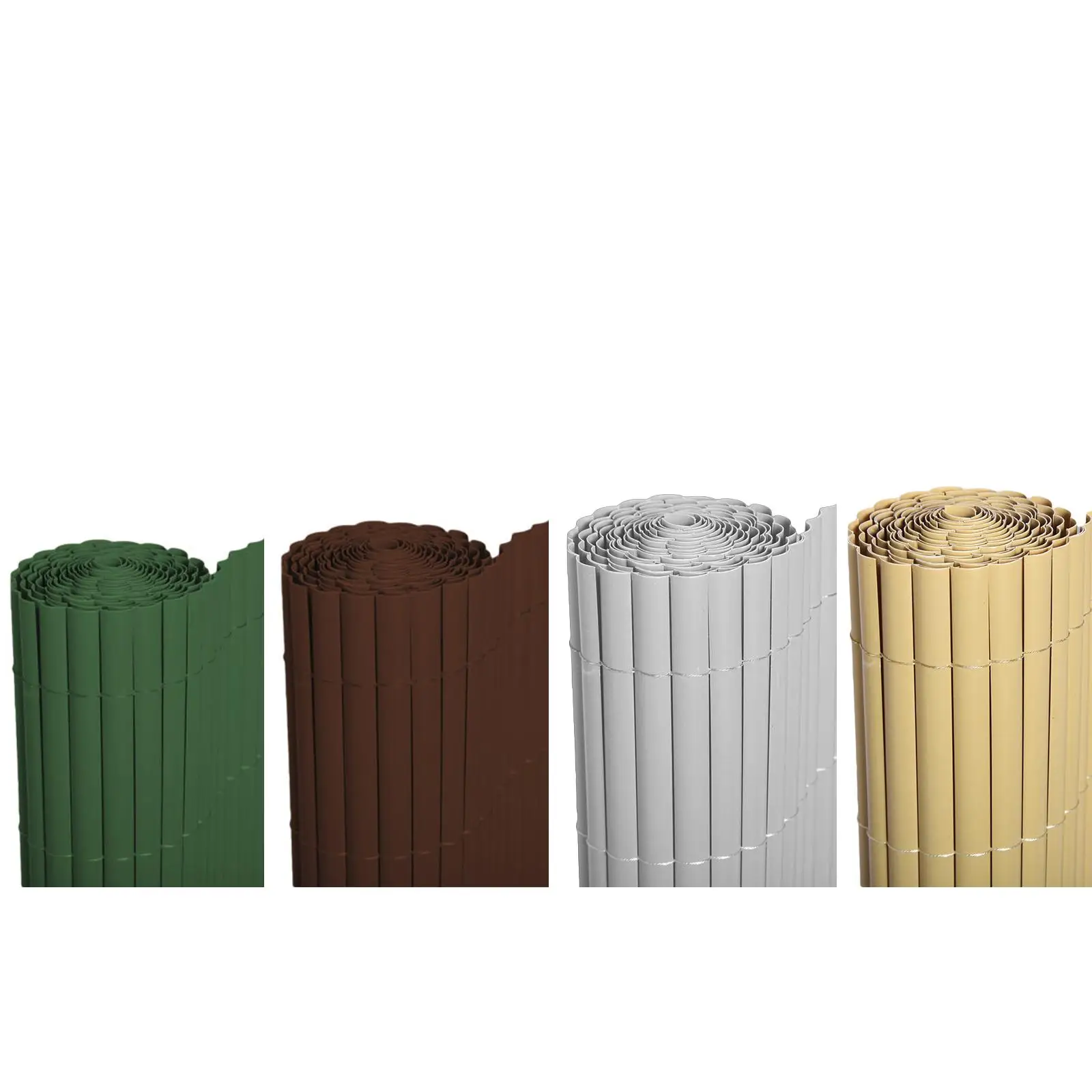 Cerramiento de PVC, cañizo PVC para ocultación de terrazas y jardines, cañizo media caña