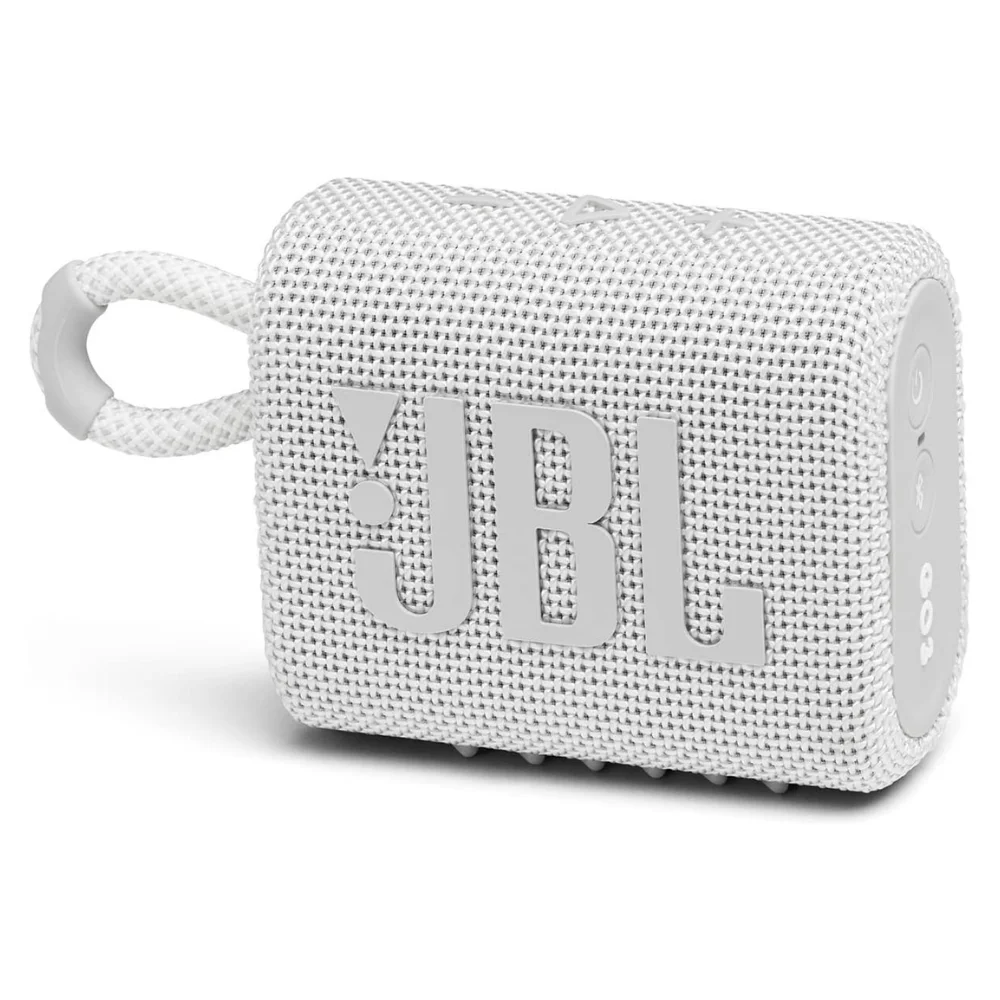 JBL GO 3 Portable Wireless Bluetooth Speaker, Waterproof and Dustproof (IP67), Up to 5H Hi-Fi Sound Playback, Black, White, Blue