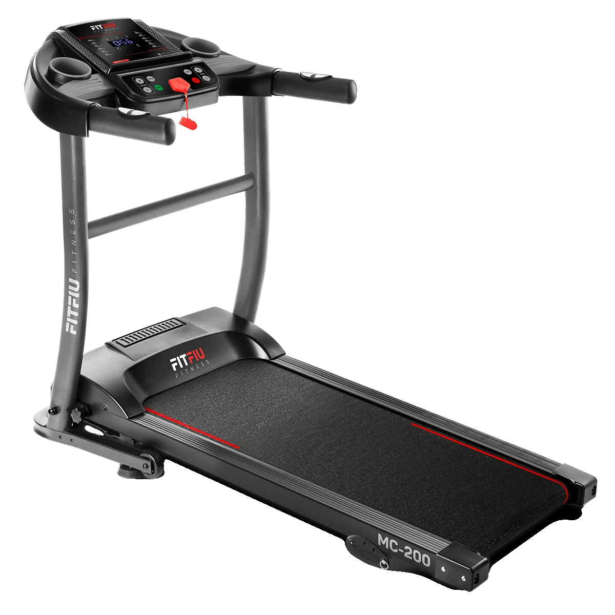 FITFIU Fitness MC-200 - Cinta de correr con Inclinación, Plegable, Ultracompacta y Silenciosa, Pantalla LCD con 12 Programas, Caminadora con Pulsómetro, para el Hogar/ Oficina