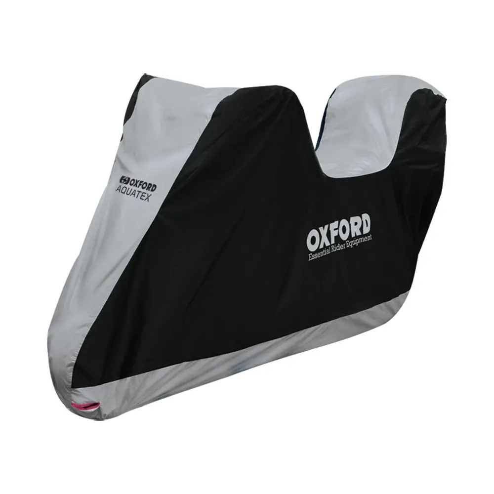 Copertura per moto Oxford Aquatex T-s con supporto per casco Blu/grigio