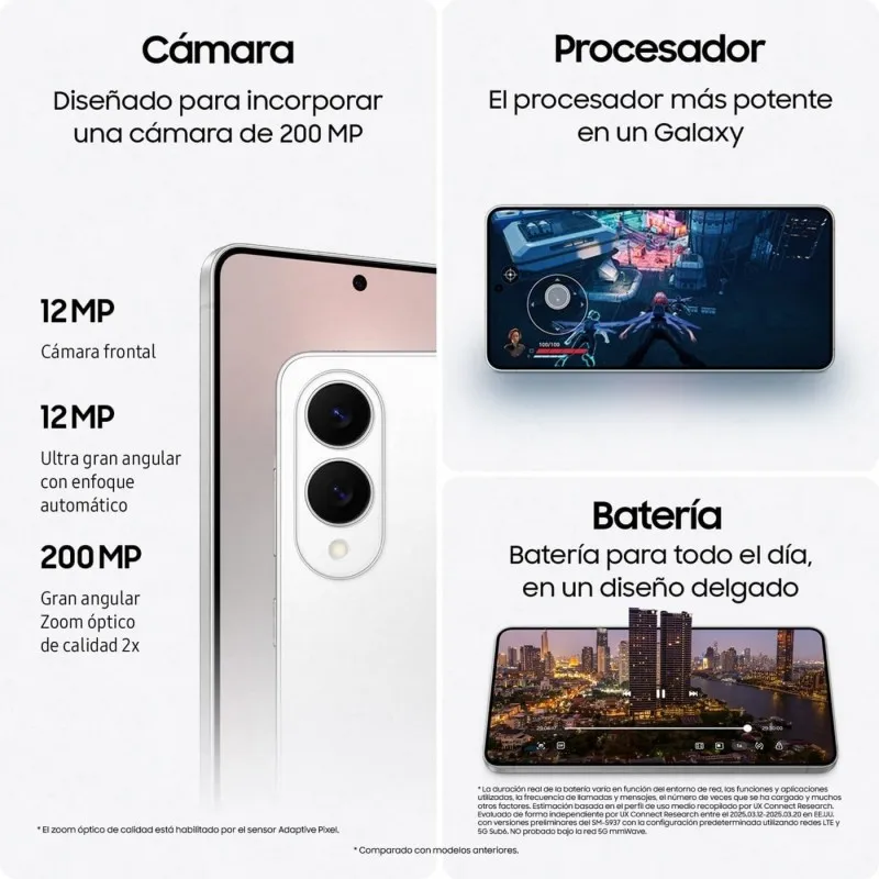 Samsung Galaxy S25 Edge 256GB, 6.7" AMOLED 120Hz smartphone with Snapdragon 8 Elite processor, 12GB RAM, dual 200MP+12MP cameras, 3900mAh battery, 5G connectivity, and IP68 certification.