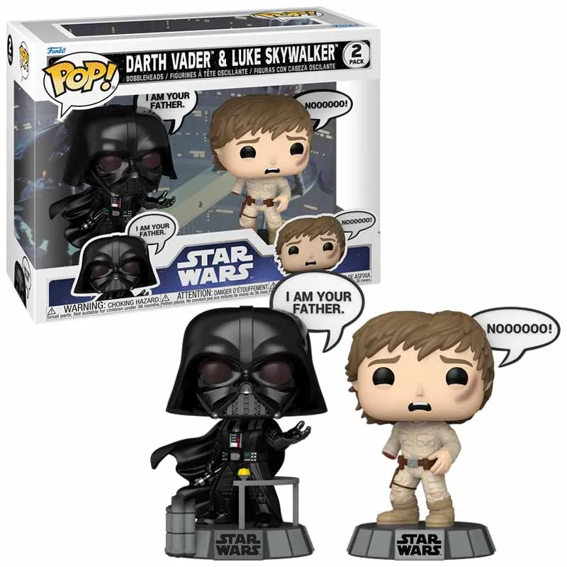 Funko Pop! Movies Star Wars, Darth Vader & Luke Skywalker "I am your father" (2 Pack)