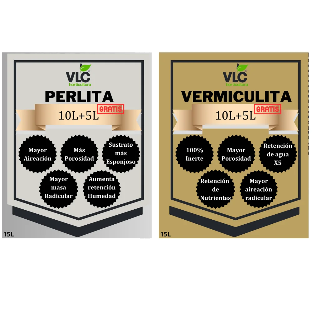 ✅15L perlite Pack + 15L vermiculite for VLC plant horticulture indicated for all kinds of garden cultivation, flowers, plants and to improve the qualities of all kinds of growing substrates and for planting with all kinds of plants.