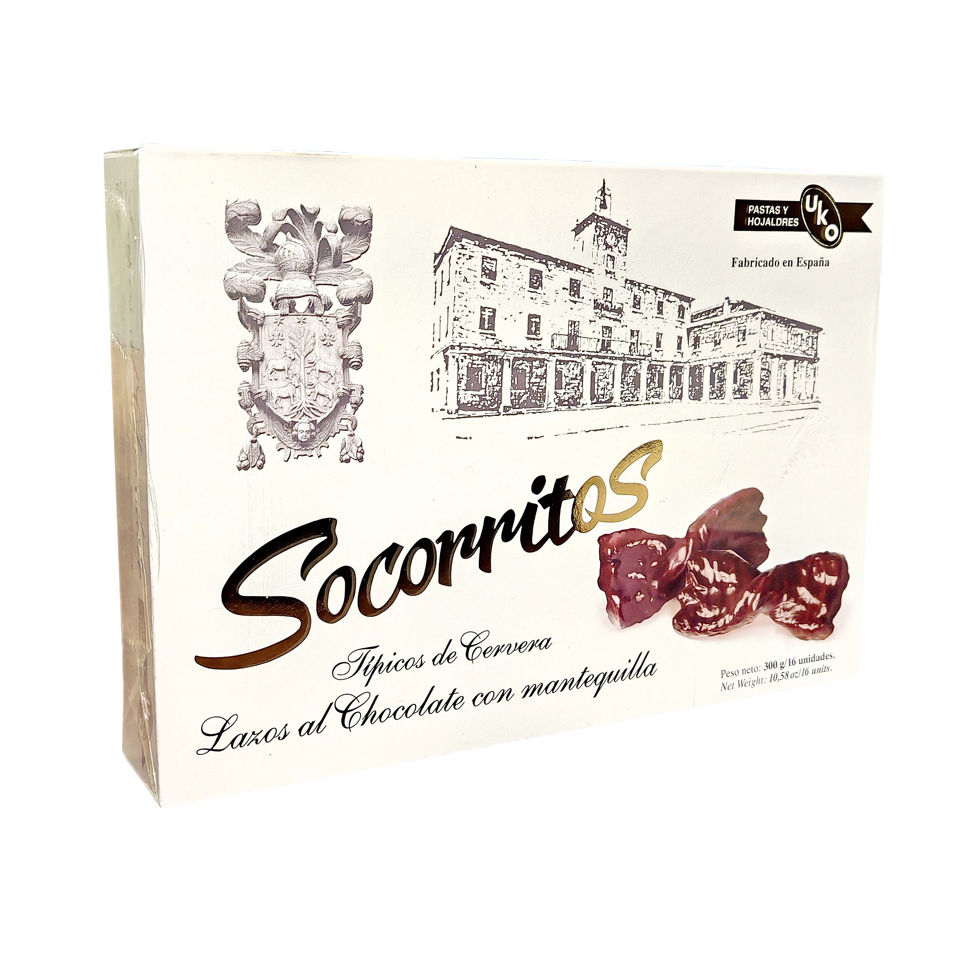 Lazos al chocolate con mantequilla. Pastas y hojaldres uko