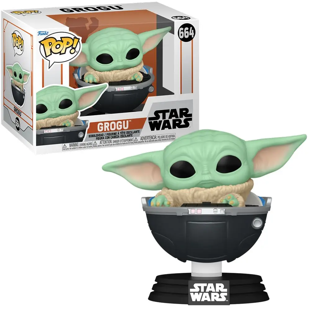FUNKO POP! EL MANDALORIANO S9 - GROGU EN SU NAVE,  LICENCIA OFICIAL - 76551, Nº664