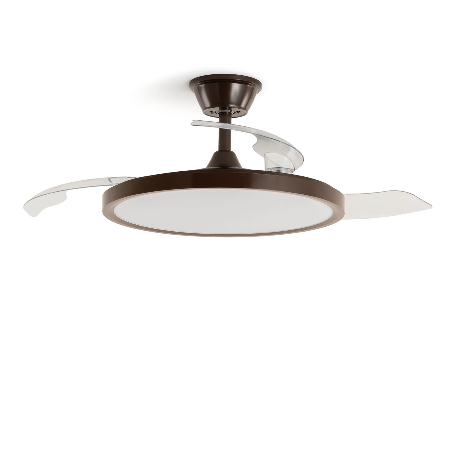 LEDKIA LIGHTING - Ventilador de Techo con luz Silencioso DC aspas retráctiles Kleon