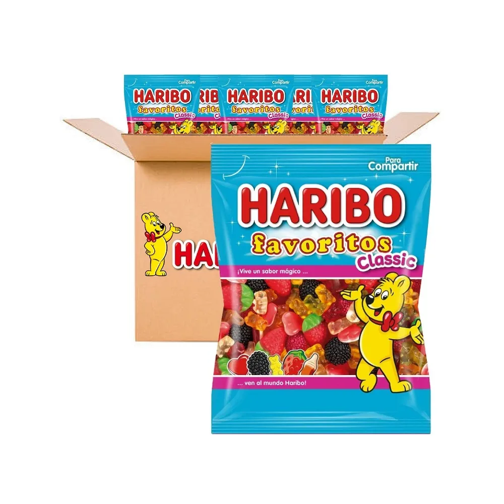 Classic Haribo favorites. Box of 18 ud x 90 gr. Of sweets 8426617013356