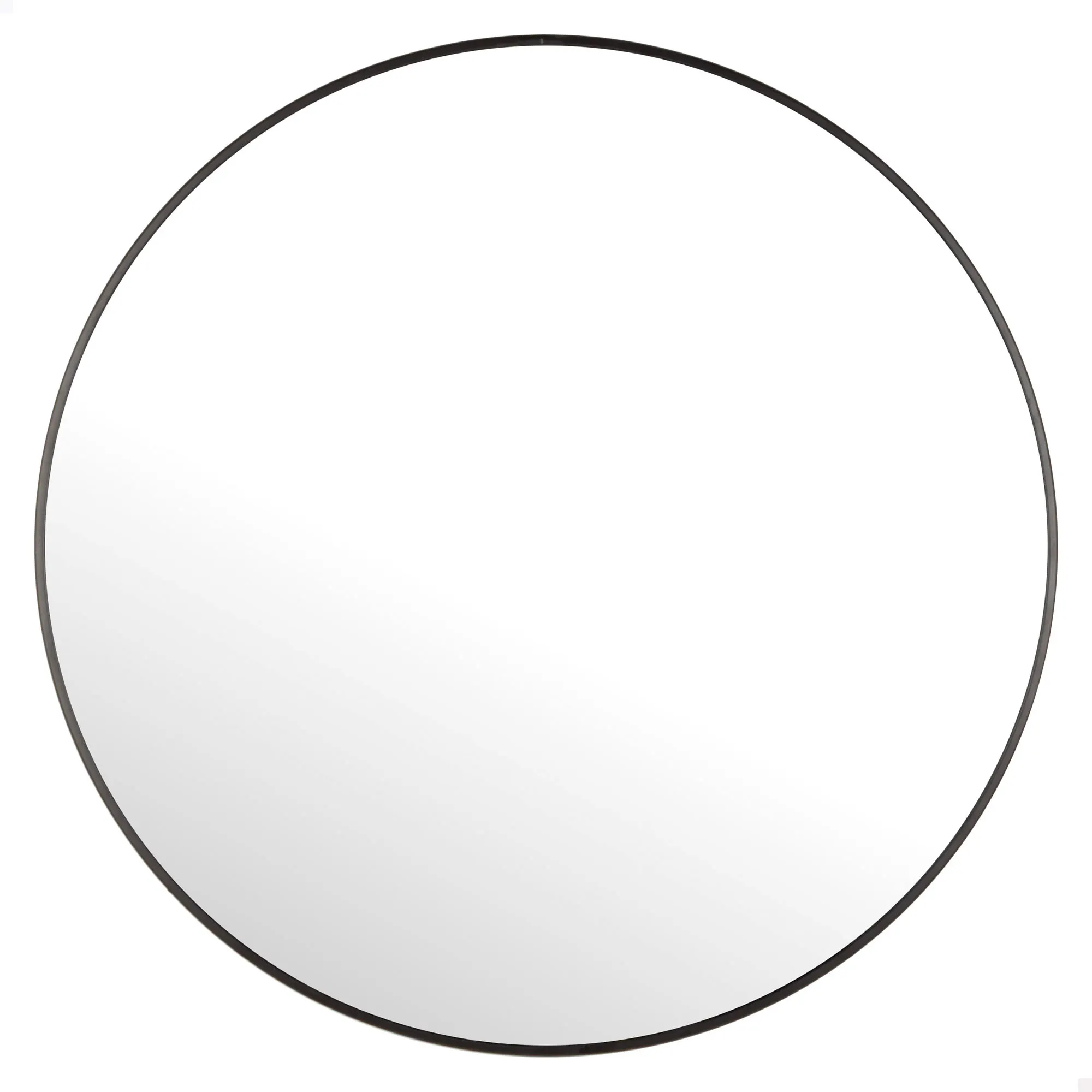 Max Home - Espejo  de pared, D70 cm, ovalado, decorativo, marco invisible, estilo minimalista, para colgar,  dormitorio, pasillo, entrada, baño,