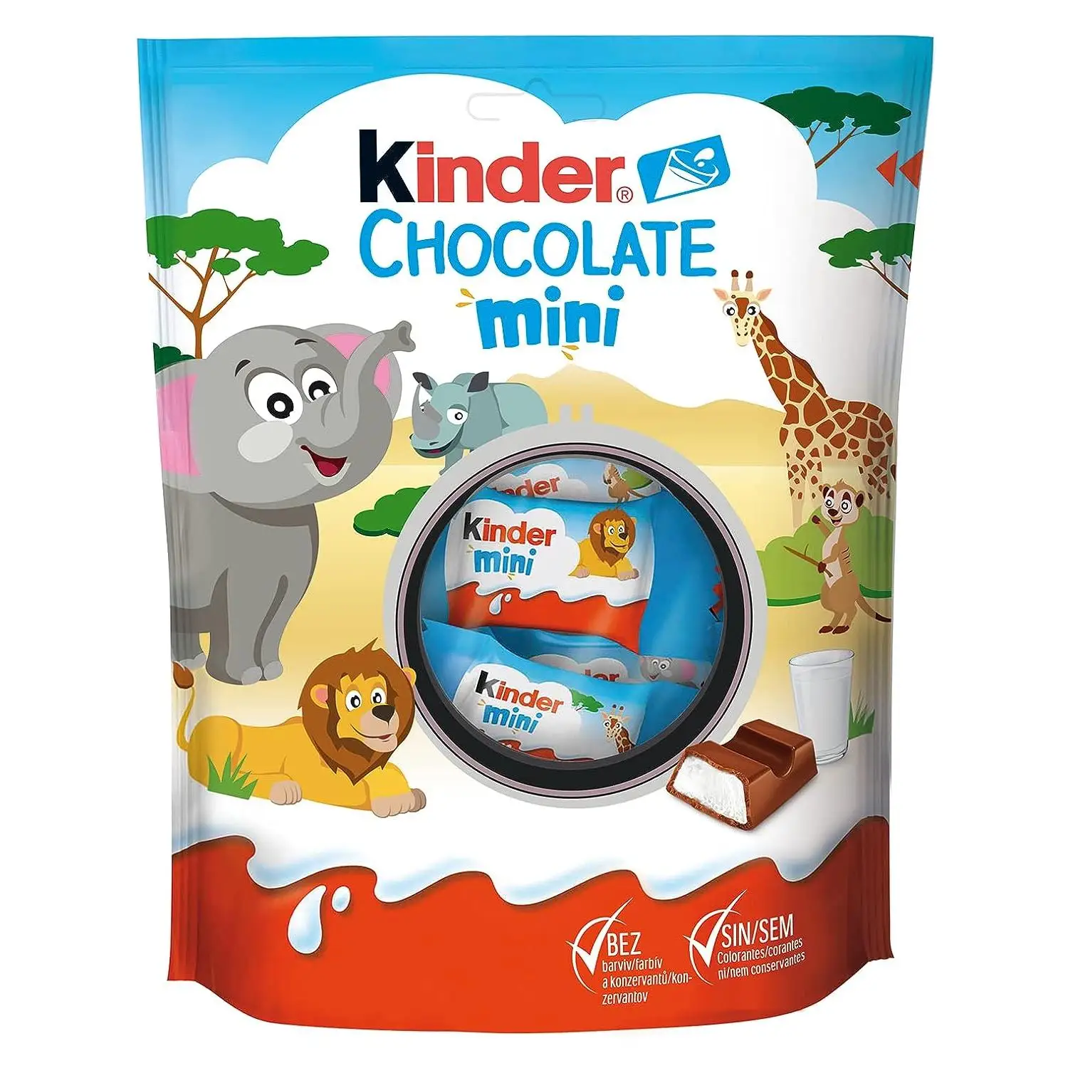 Kinder Mini chocolate con leche - Bolsa de 120 gr - El sabor único de KINDER CHOCOLATE ahora MINI para disfrutar bocado a bocado del dulce corazón de leche cubierto de delicioso chocolate KINDER Especialmente pensado para los niños, envueltos individual