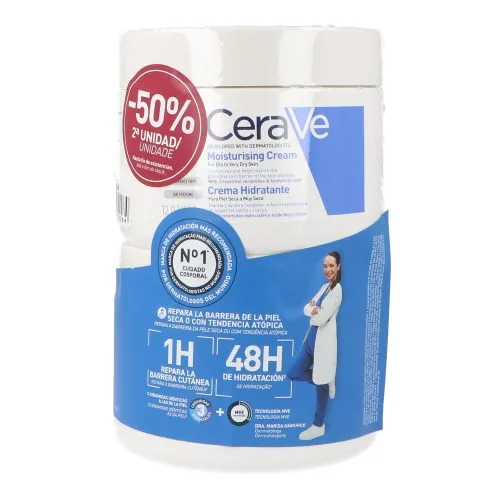 Cerave duplo crema hidratante pieles secas 340 ml -50% en la 2ª Unidad