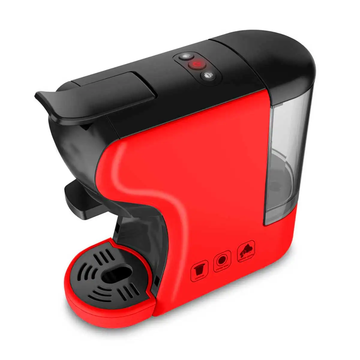 Sogo SS5675 - Cafetera 3 en 1 de 19 bares Nespresso/ Dolce gusto/ Express Roja
