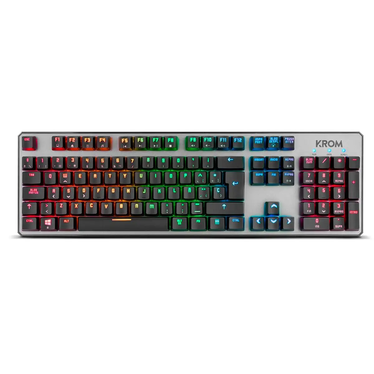 Krom gaming kernel - numeric mechanical keyboard, rgb led lighting, 9 lighting effects, silent, spanish layout