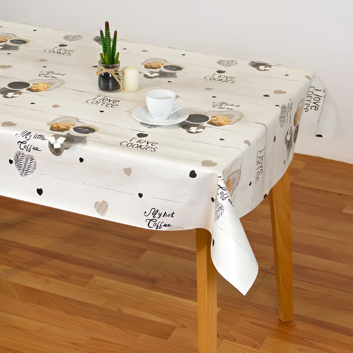 Mantel Hulehule Tex - Huletec Impermeable Fácil de Limpiar 100% PVC Resistente Manchas Cookies Beige