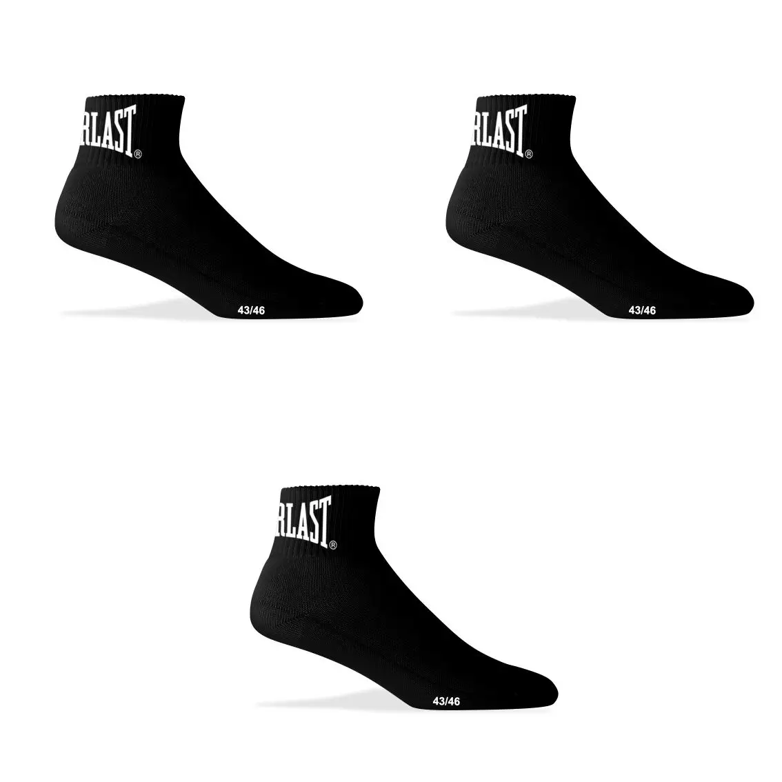 Pack 3 Pares Calcetines Deporte Quarter Everlast