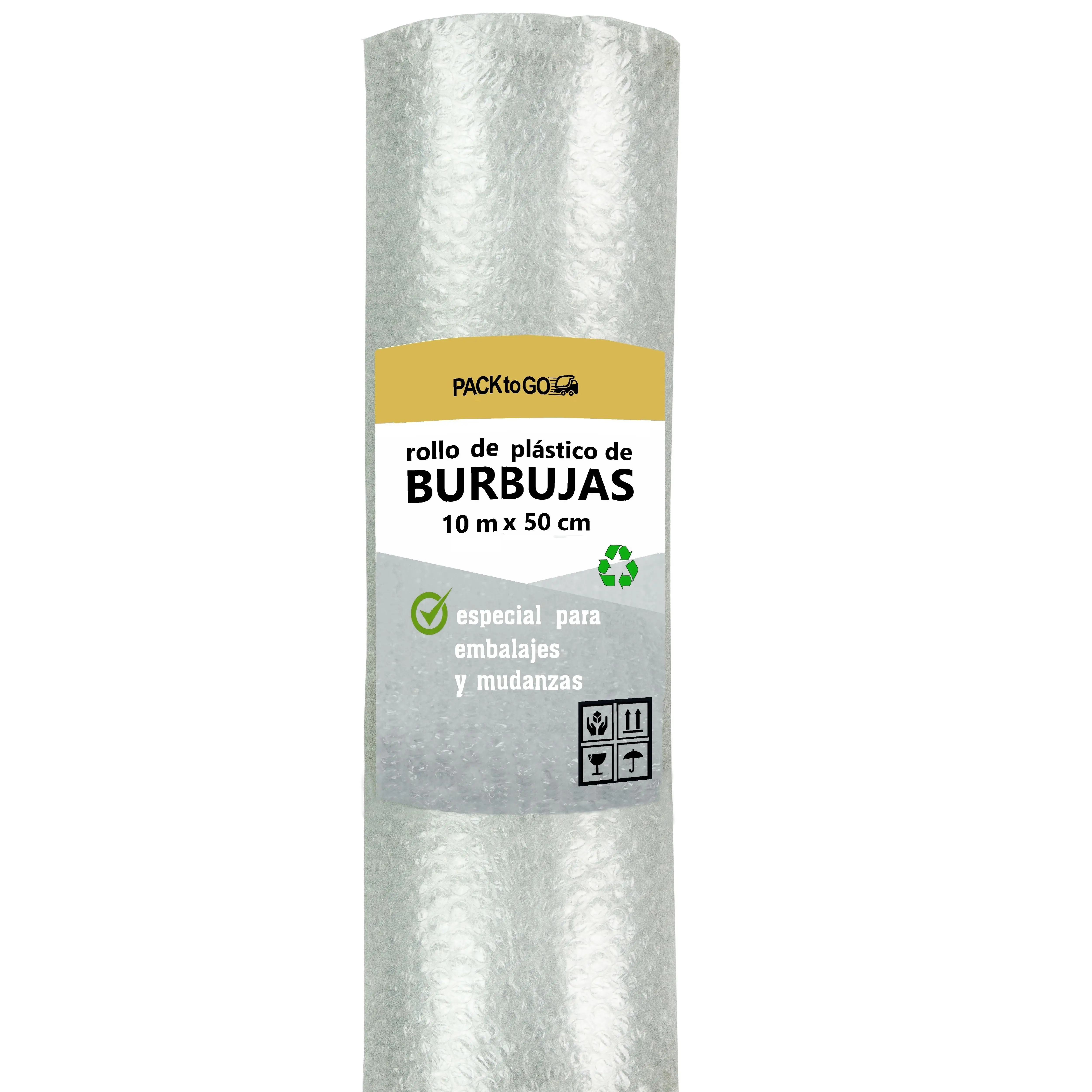Plastico burbuja embalaje para mudanza en rollo. Perfecto para embalar, mudanzas, envíos y relleno. (50 cm (Ancho) x 10 m (Largo))