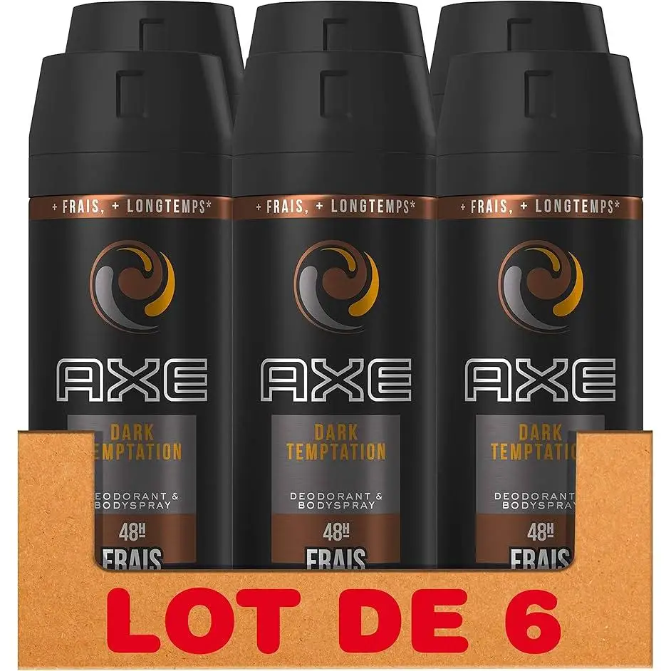 Pack 6x150ml - AXE deodorant man DARK TEMTATION Spray 48h