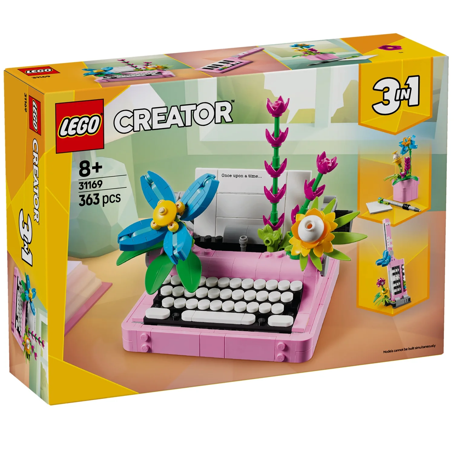 LEGO CREATOR - MÁQUINA DE ESCRIBIR CON FLORES, 31169, TIENDA CON LICENCIA OFICIAL, PRODUCTO CON LICENCIA OFICIAL, ENVIO 24-48 HORAS PENÍNSULA, PIEZAS, BLOQUES, BRICKS, JUGUETES, 100% ORIGINAL