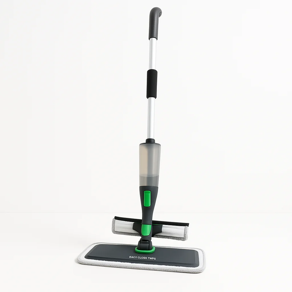 XSQUO useful Tech. Fregona rápida sin cubo de agua con accesorio especial para limpiar las ventanas, los espejos y otras superficies. Easy Clean Twin.