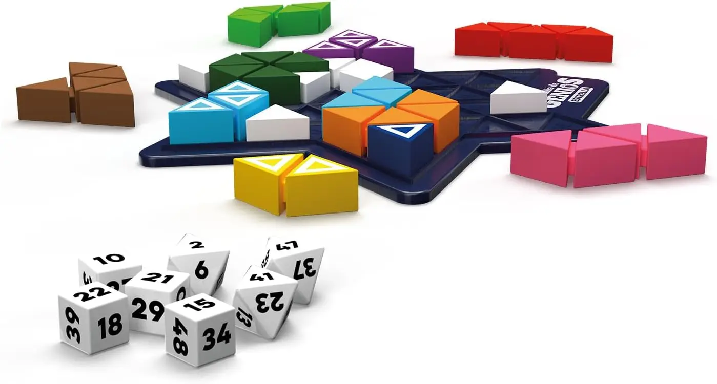 Ludilo Battle of Geniuses Stars | Educational Board Game for Kids 8 Years, includes 22 wooden shapes, 14 blockers, 7 dice, and 2 boards, enhancing cognitive skills in 2 players with over 165,000 challenges. #5