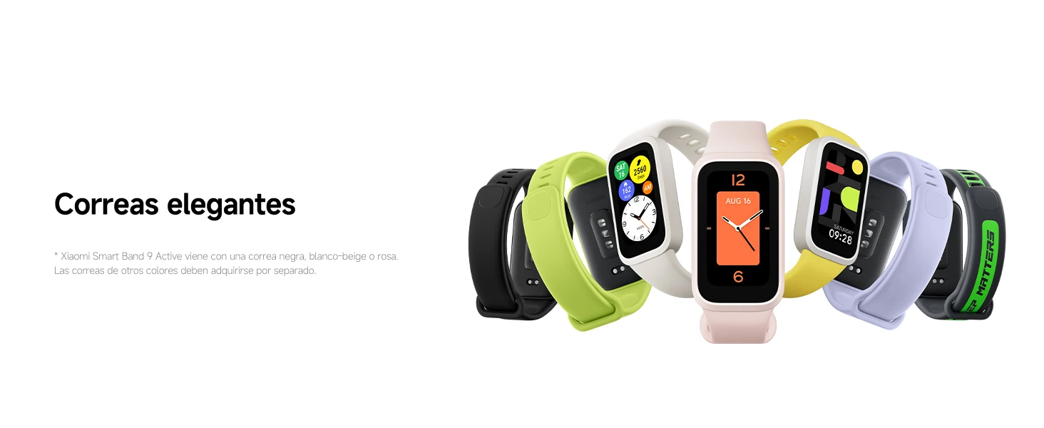 Official | Xiaomi Smart Band 9 Active, Pantalla TFT de 1.47», alta tasa de refresco de 60Hz, Hasta 18 días de duración de la batería, resistencia al agua de 5 ATM*, Monitorización total actualizada del sueño y la salud*, Diseño ligero de 16,5 g 4