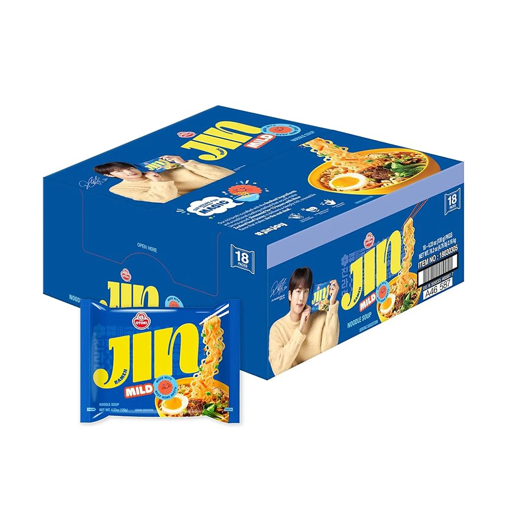 Jin ramen mild ottogi cup 120g x 20u – korean instant noodles in bag