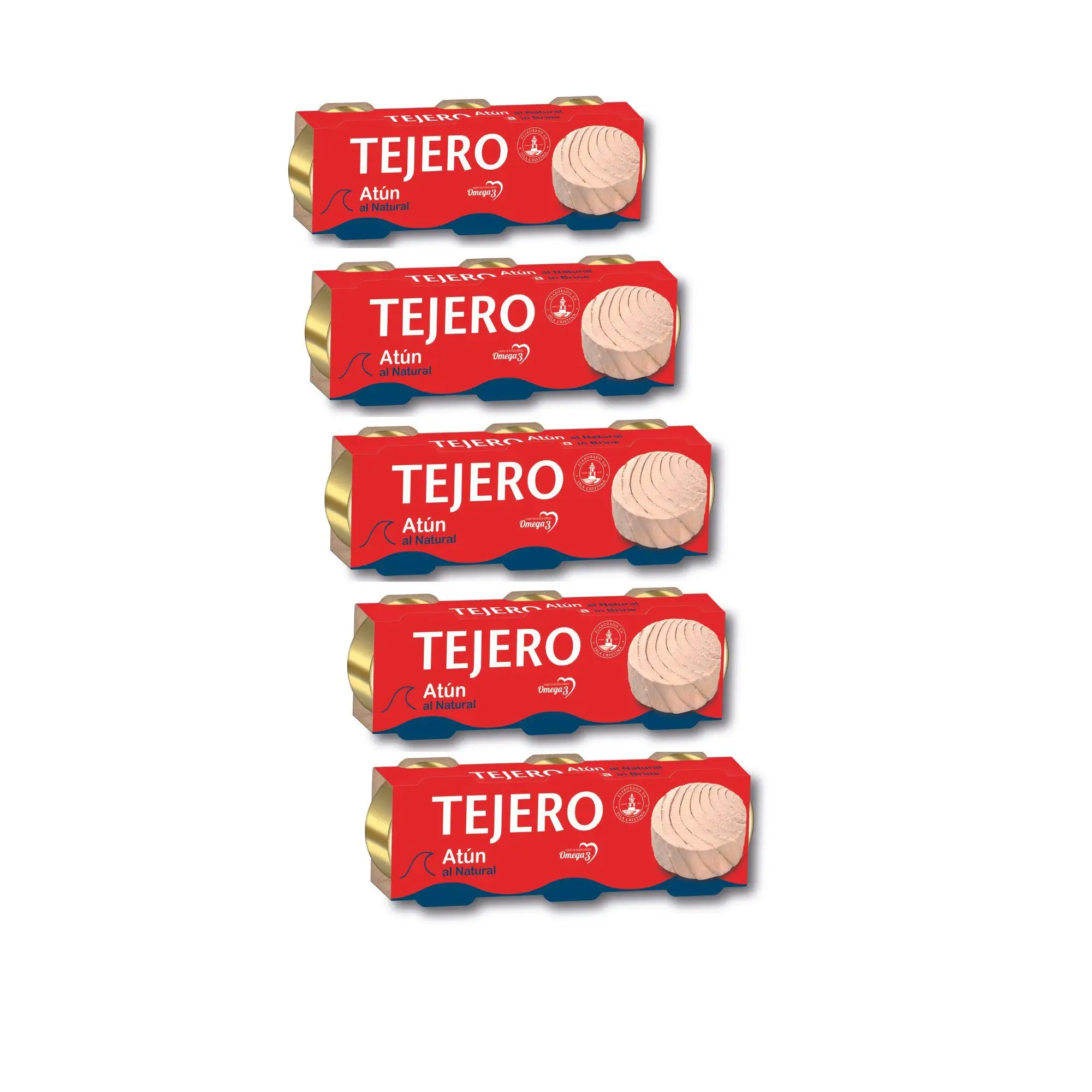 5 unidades - Atún al Natural TEJERO PACK 3x52gr. (156gr.)