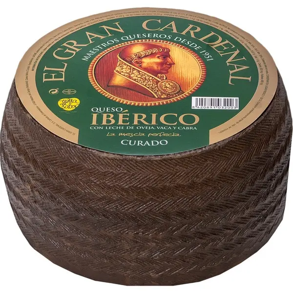 Queso Curado Ibérico EL GRAN CARDENAL - Peso Aprox. 3.309kg o 1.65kg - Productos de Especialidad
