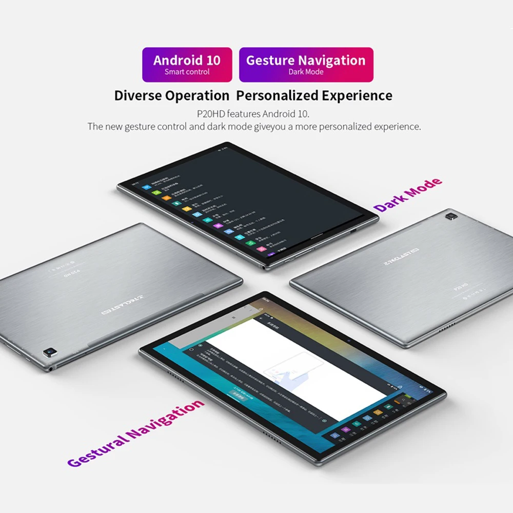 Teclast P20HD Tablet 10,1 Pulgadas Pantalla IPS Resolución 1920*1200, Procesador Octa-Core Unisoc, 4GB RAM + 64GB Almacenamiento, Batería 6000mAh, Compatible con Red 4G 9