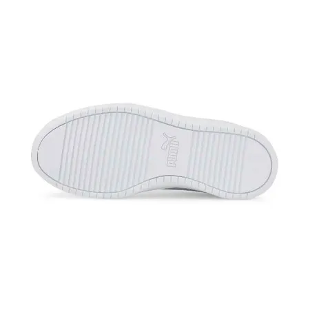 Puma Rickie Jr Sneakers White 384311-01 for youth, featuring a breathable upper with perforations, comfortable padded heel, and secure lace-up design, perfect for casual and sporty occasions.