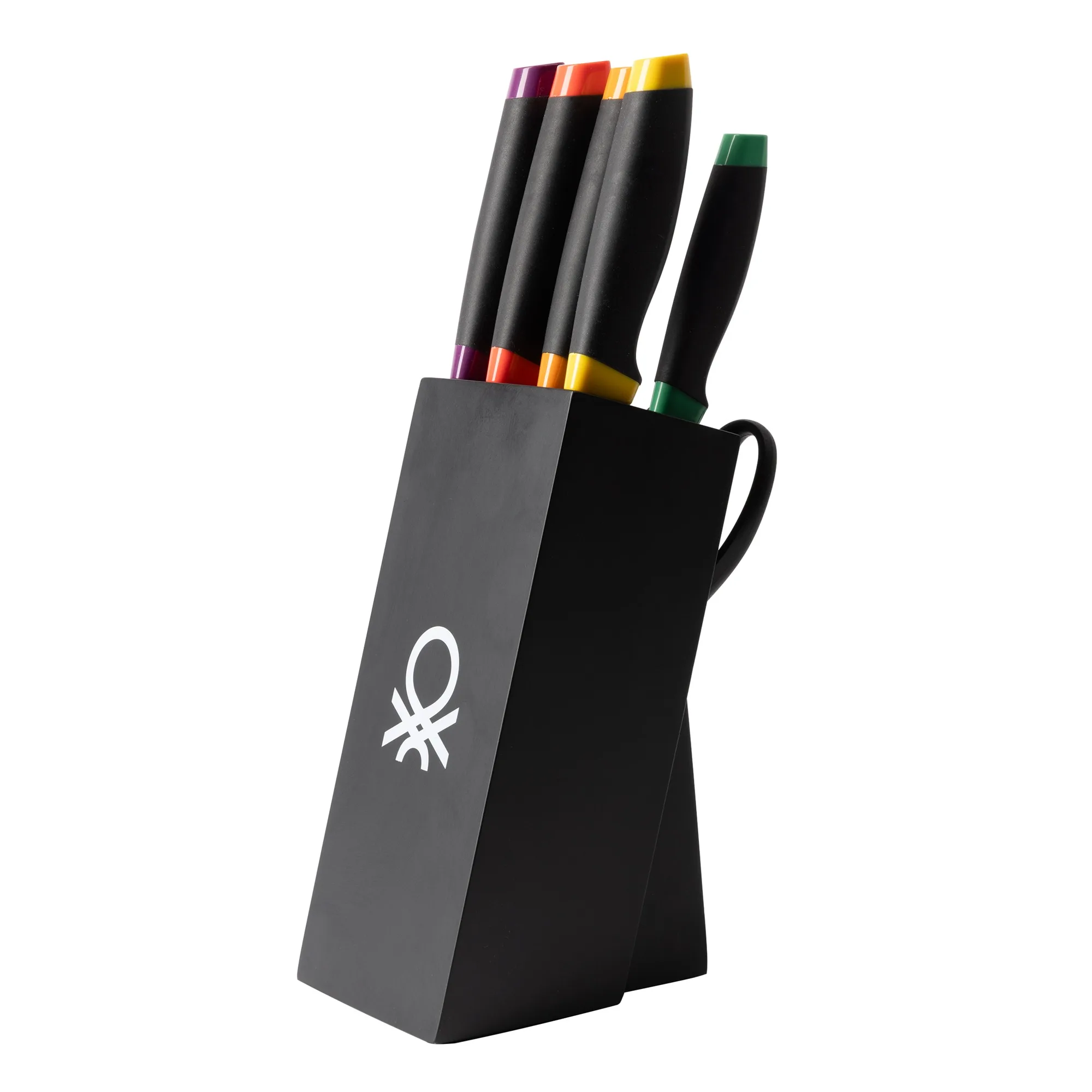 United Colors Of Benetton Juego De 8Pc Cuchillos + Tacoma En Acero Inox Rainbow Benetton