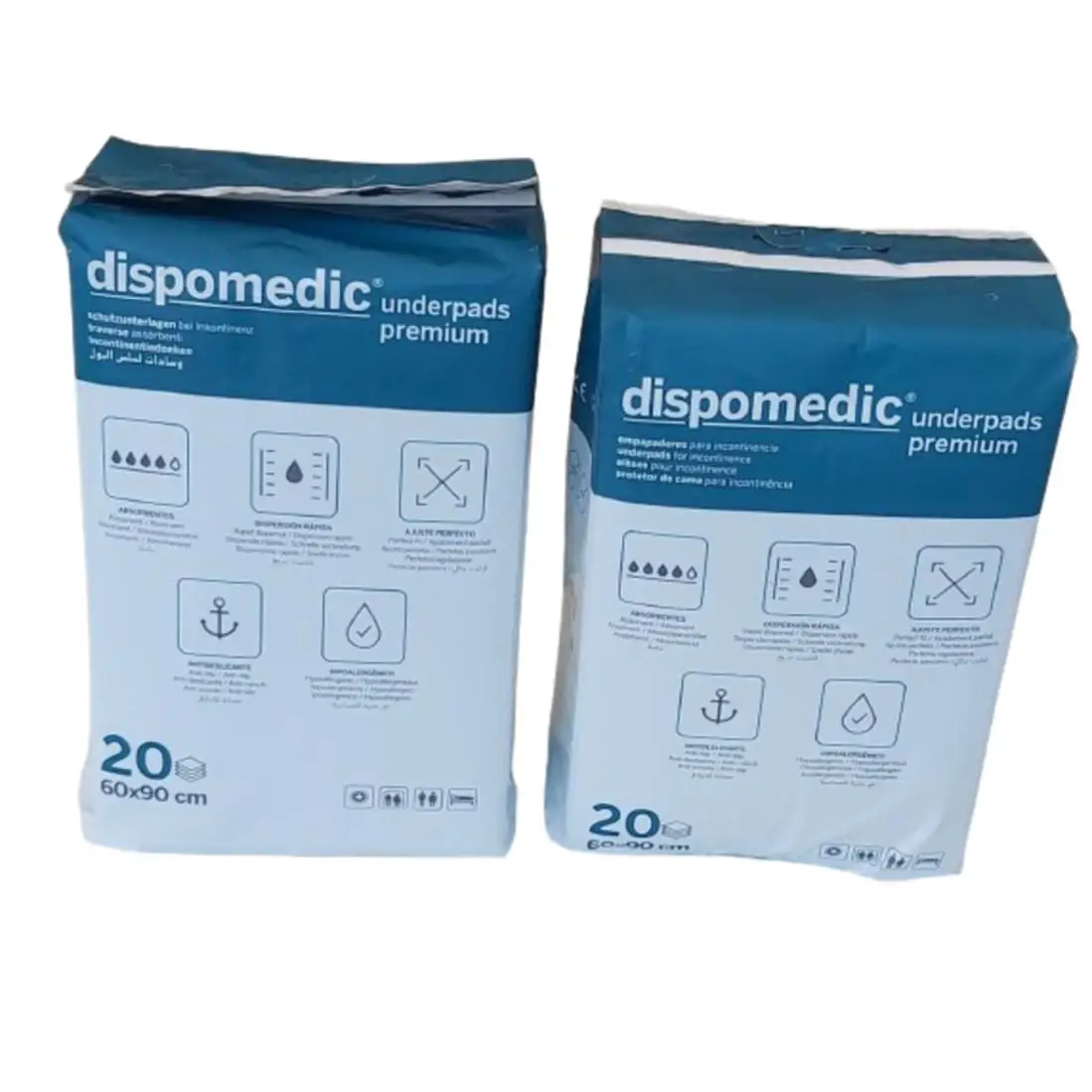 Disposable 60x90 pad, 40 units, mattress cover, suapel, hygienic pad, absorbent and recyclable waterproof insert. Cv medical