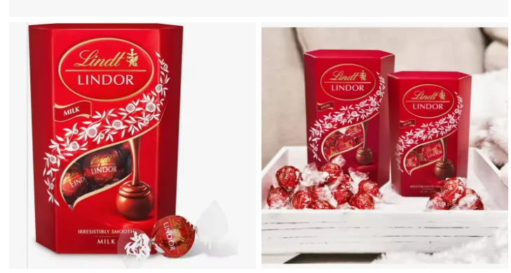 Lindt, Lindor chocolates Lindt Packs of 2-Red Cornet | Assorted Cornet | 70% cocoa Cornet | Caramel with salt Cornet | Nuxor dark Chocolate | Nuxor milk Chocolate ° ° ° ° °